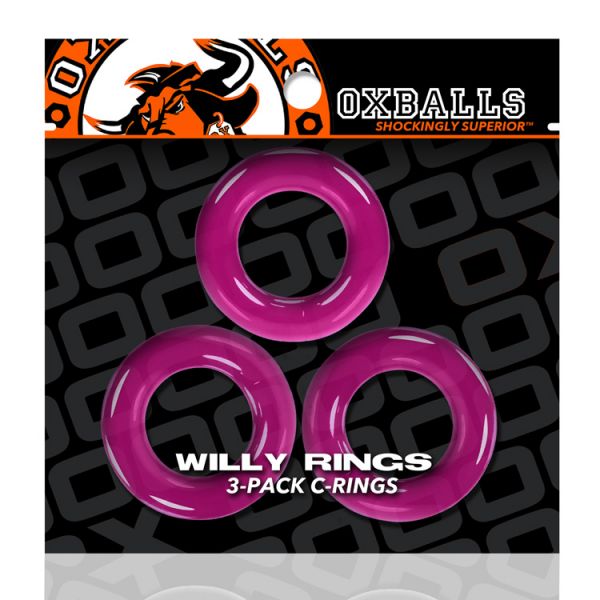 Oxballs - Willy Rings 3-pack Cockrings Hot Pink