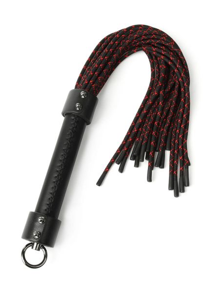 Hidden Desire Leder Flogger 55 cm – Knot Flogger Echtleder