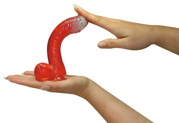 NMC Buttcock biegsamer Dildo mit Saugfuß Rot