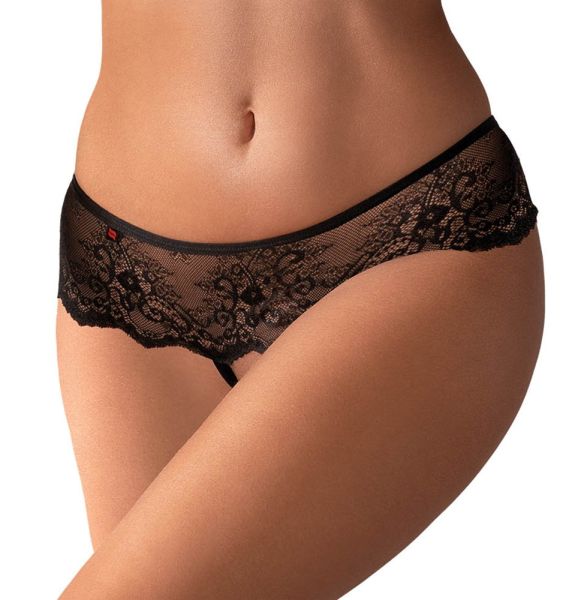 Obsessive Merossa Spitzenpanty ouvert in Schwarz 1