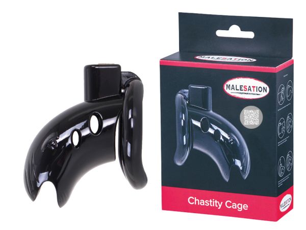Malesation Chastity Cage Peniskäfig mit Schloss in Schwarz 1