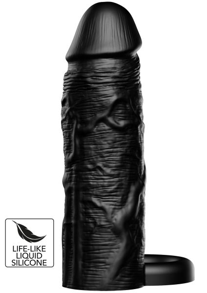 Hidden Desire Inferno Realistic Penishülle mit Ring in Schwarz 1