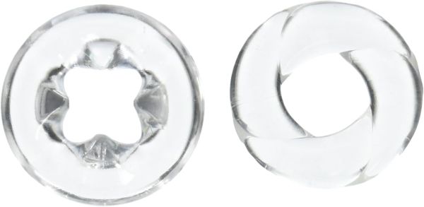 Topco Adam Male Toys Clear Cock Rings – Set mit elastischen Penisringen