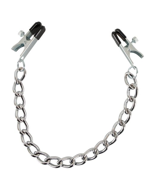 Bad Kitty Nippelklemmen mit Kette in Silber 1