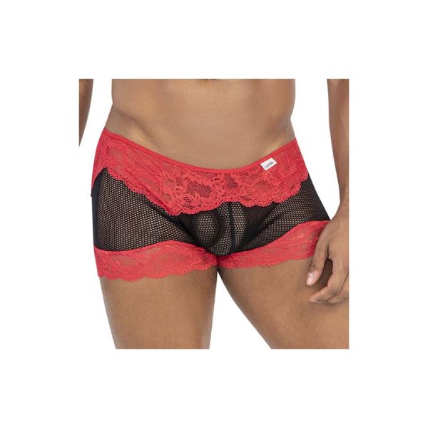 CandyMan Hymen-Spitzen-Boxer Rot und Schwarz