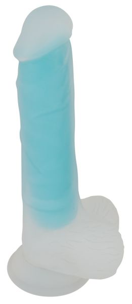 You2Toys Glow in the Dark Naturdildo in Transparent und Türkis 1