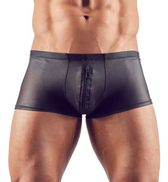 Svenjoyment semitransparente Pants mit Reißverschluss in Schwarz 1