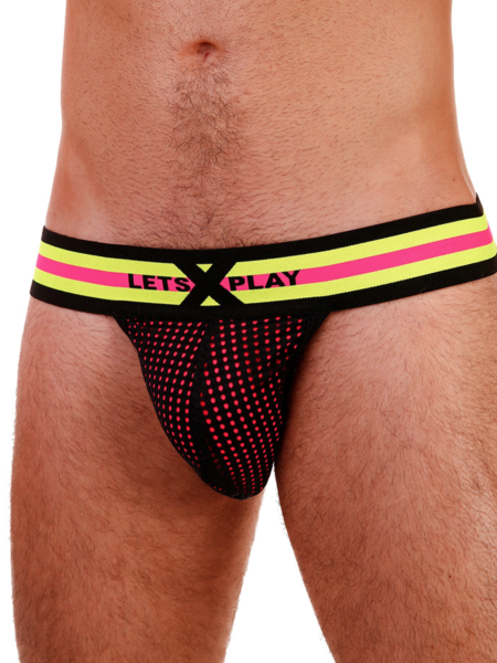 Barcode Berlin Jock „Let’s Play“ – Black/Neon Yellow/Pink