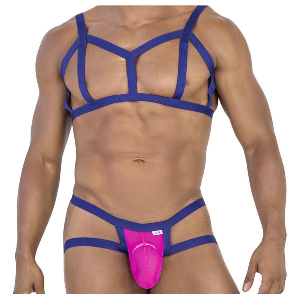 CanyMan Aghai Blau-Rosa Tanga und Geschirr Set