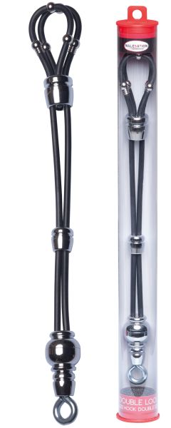 Malesation Double Loop Hook Double Penisschlaufe und Hodenschlaufe mit Öse in Silber 1