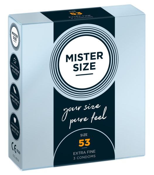 Mister Size pure feel 53 mm Kondome transparent
