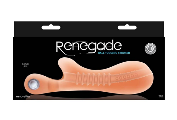 Renegade masturbator with testicle massage in skin tones