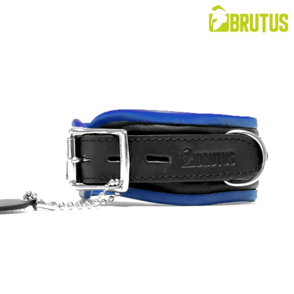 Brutus Halsband Leather Collection in Schwarz und Blau 1