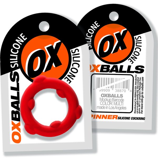 Oxballs SPINNER Cockring Red Penisring
