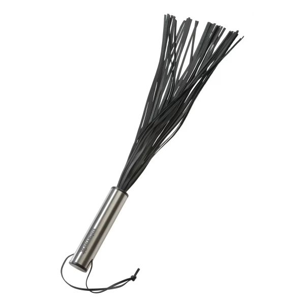 XXdreamSToys Peitsche mit Edelstahlgriff und 40 Lederriemen