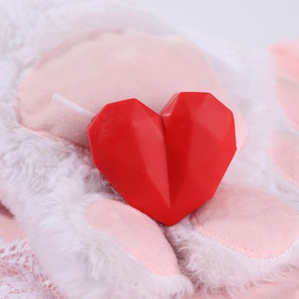 BDSMaster Heartlow Wachskerze Herz in Rot 1