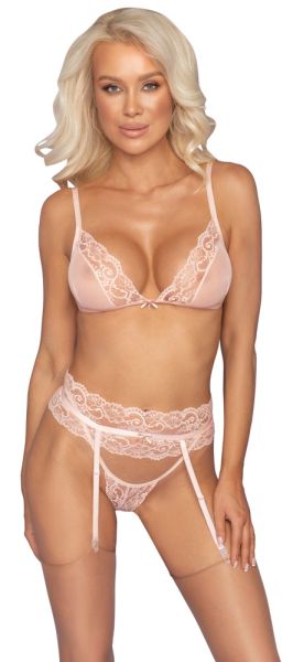 kissable Soft bra, suspender belt & briefs in an exclusive set