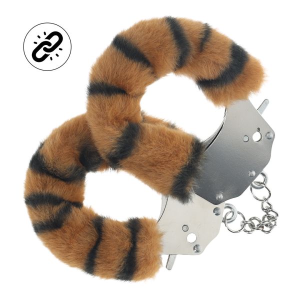 Ouch! Heavy Duty Fluffy Handschellen in Tiger 1