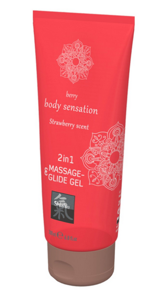 Shiatsu Massage und Gleitmittel 2in1 Strawberry 200ml