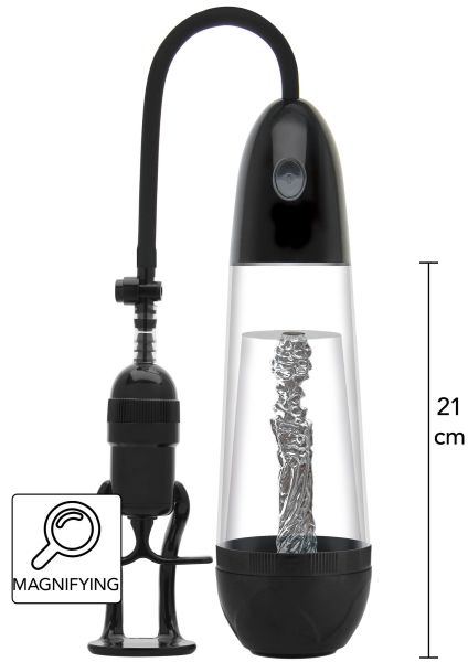 Hidden Desire Fusion X Magnifying Penispumpe mit Hülle in Schwarz 1